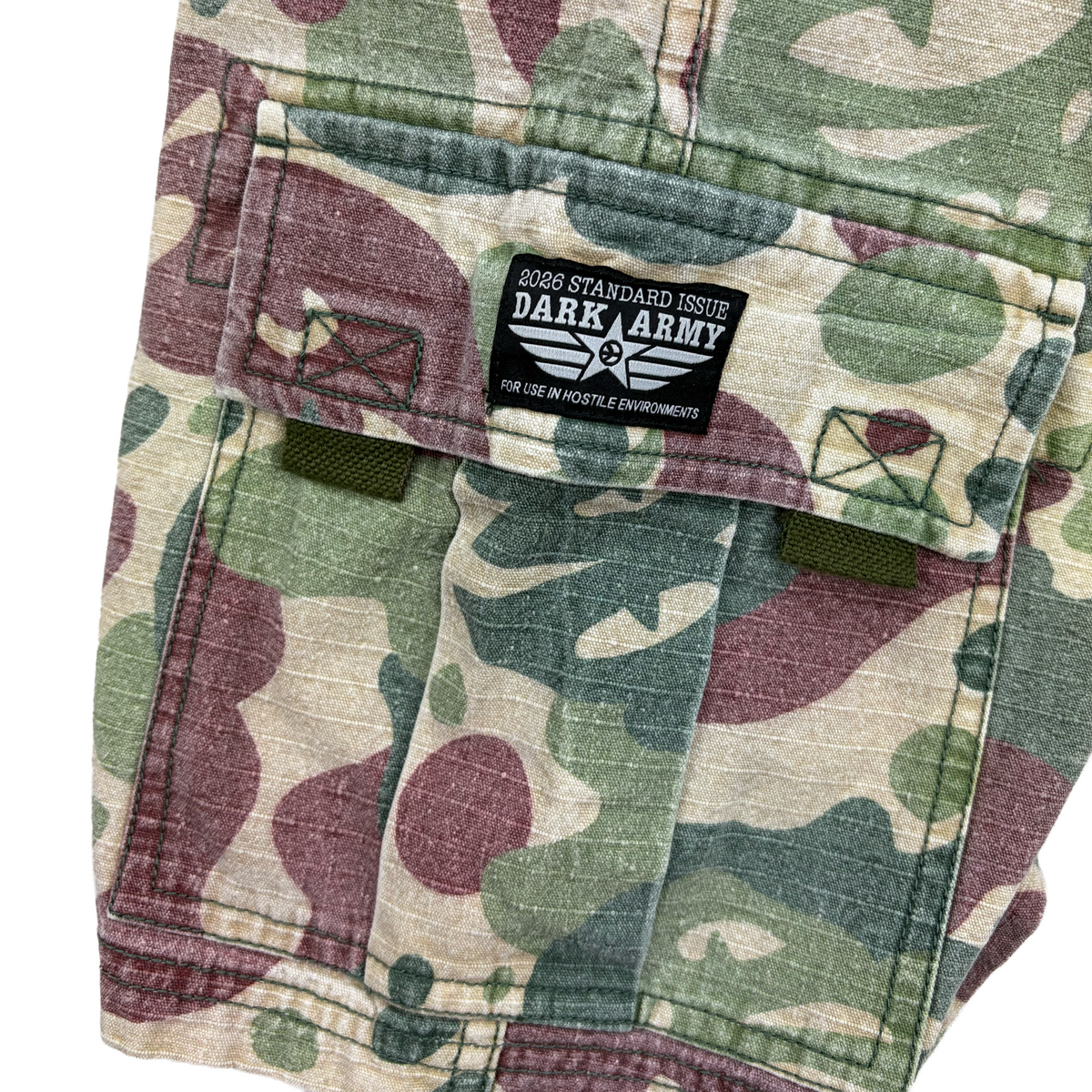 CAMO CARGO SHORTS (GREEN)