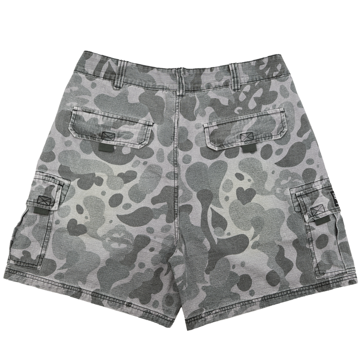 CAMO CARGO SHORTS (BLACK)