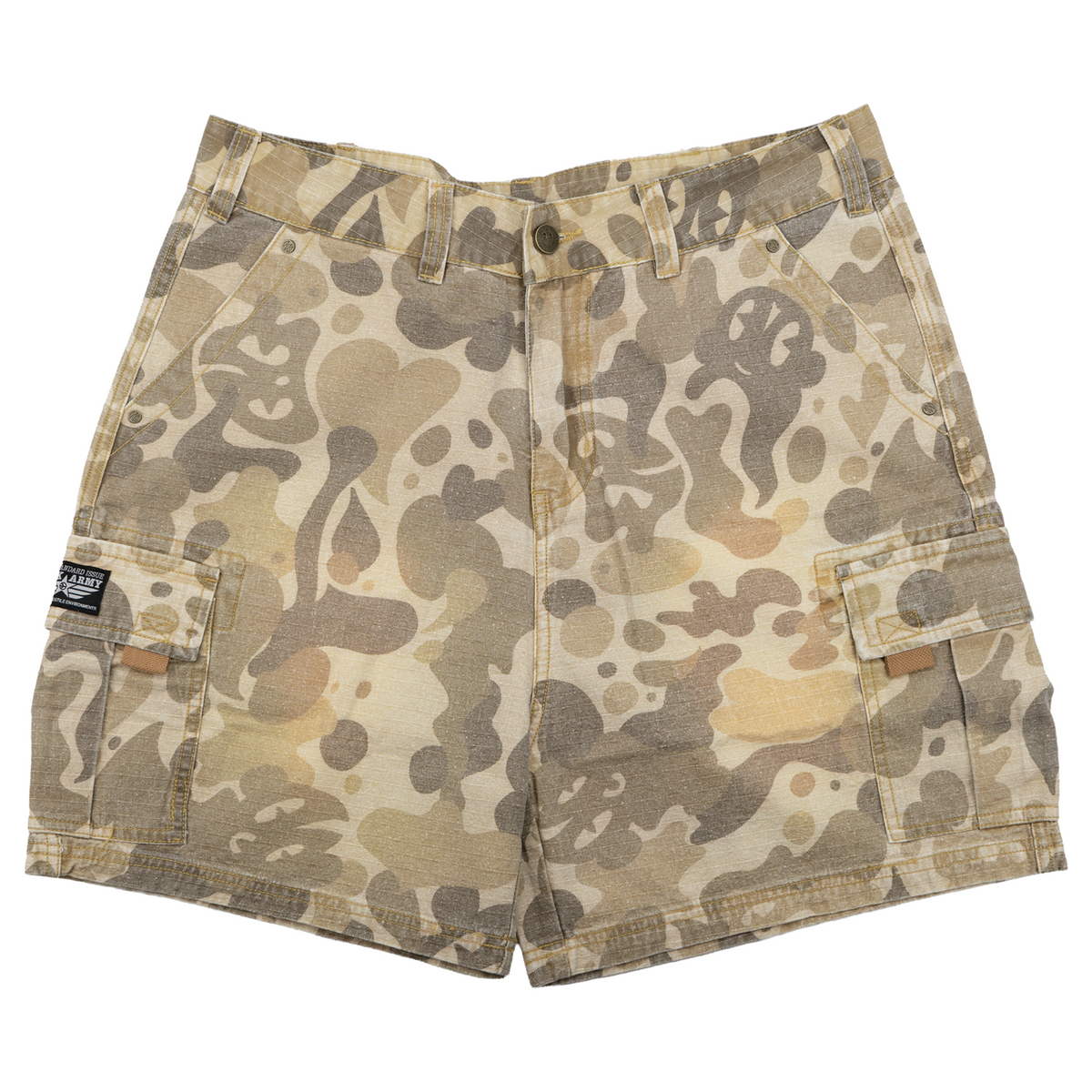 CAMO CARGO SHORTS (TAN)