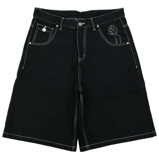 HAPPY BUDDHA JORTS (BLACK)