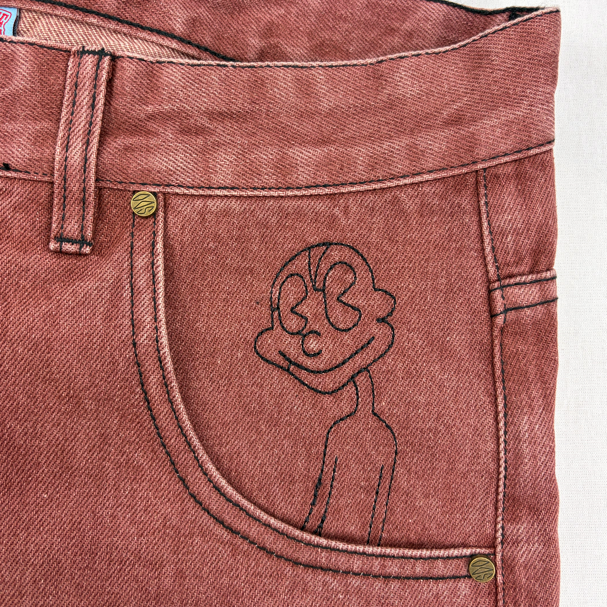 HAPPY BUDDHA JORTS (BRICK)