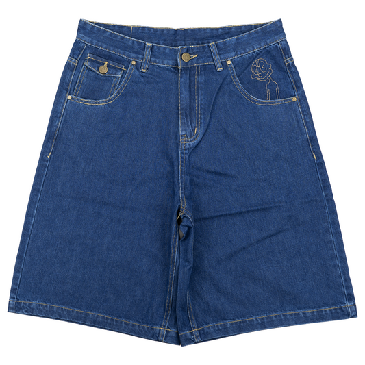 HAPPY BUDDHA JORTS (INDIGO)