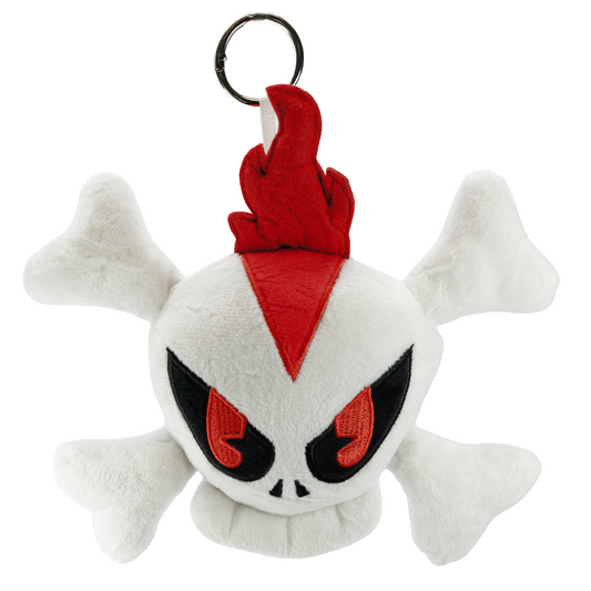 SKULL KEYCHAIN PLUSH (WHITE)